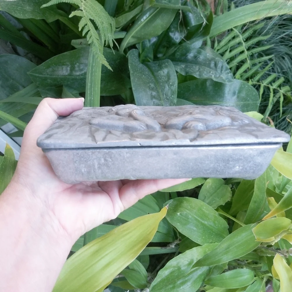 Vintage Cherubs Pewter Trinkets Box